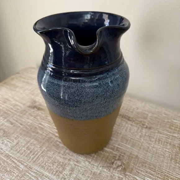 Paige Studio Pottery - Blue and Brown Pitcher - Picture 8 of 9